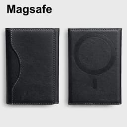 Magsafe Card Holder PU Leather Trifold Magnetic Cardholder Card Bag Wallet for Apple for IPhone 16 15 14 13 12 Pro Max Mini