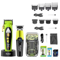 Kemei KM-2035 10W Big Power Electric Hair Clippers KM-2281 Rechargeable Trimmer KM-TX7 Dry And Wet Shaver For Men Cordless Kit