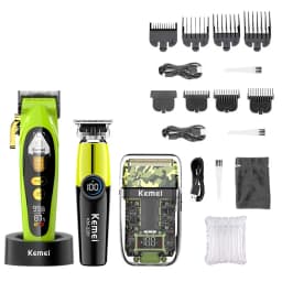 Kemei KM-2035 10W Big Power Electric Hair Clippers KM-2281 Rechargeable Trimmer KM-TX7 Dry And Wet Shaver For Men Cordless Kit