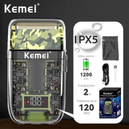 Kemei KM-2035 10W Big Power Electric Hair Clippers KM-2281 Rechargeable Trimmer KM-TX7 Dry And Wet Shaver For Men Cordless Kit