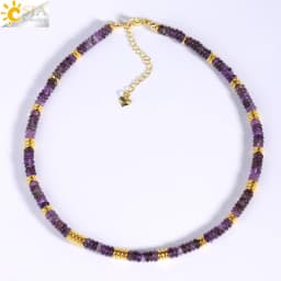 Y2K Bohemia Crystal Choker for Women 7 Chakra Natural Gemstones Tiger Eye Beads Necklace Handmade Amethyst Pink Jewelry H554