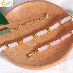 Y2K Bohemia Crystal Choker for Women 7 Chakra Natural Gemstones Tiger Eye Beads Necklace Handmade Amethyst Pink Jewelry H554
