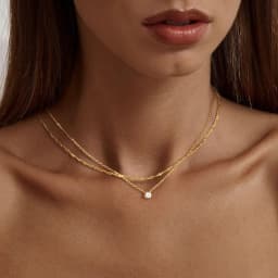 Diamond Necklaces for Women K Gold/Sterling Silver Choker Necklace Simple Gold Plated Jewelry Necklaces for Women Gifts