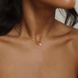 Diamond Necklaces for Women K Gold/Sterling Silver Choker Necklace Simple Gold Plated Jewelry Necklaces for Women Gifts