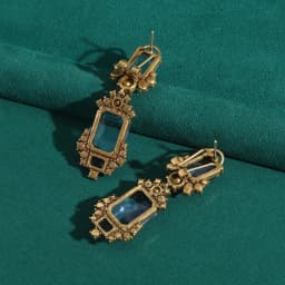 Antique Jewelry Transparent Purple Crystal Pink Flower Earrings Drop Glass Vintage for Women Gold Color Gifts Luxury 2025 New