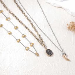 Zvoijio Unique Alloy Animal Horn Three Piece Pendant Necklace