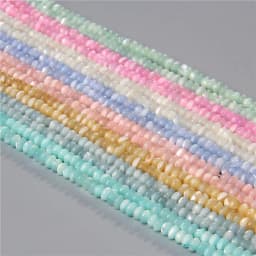 3*5mm Natural Shell Round Wheel Spacer Loose Beads Charm Pendant For Diy Earrings Bracelet Jewelry Art Crafts Making Supplies