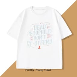 Dead Pedophiles T Shirt for Dad Mom Casual Pritned Funny Cotton Short Sleeve Round Neck T-shirt Unisex Casual Tees Streetwear