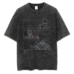 Men's Women's Vintage Washed Cotton T Shirt Streetwear Anime Solo Leveling Graphic Print Tops Harajuku Loose Short Sleeve Tees