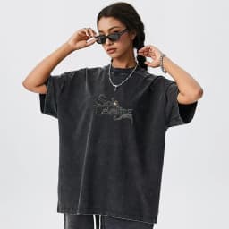 Men's Women's Vintage Washed Cotton T Shirt Streetwear Anime Solo Leveling Graphic Print Tops Harajuku Loose Short Sleeve Tees