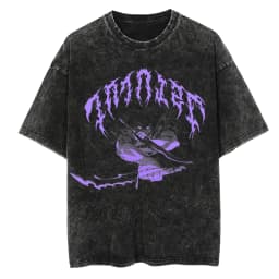 Men's Women's Vintage Washed Cotton T Shirt Streetwear Anime Solo Leveling Graphic Print Tops Harajuku Loose Short Sleeve Tees