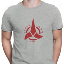 Star Trek Klingon Empire Men's Graphic Crew Neck Tee Street Casual Style Tops for Men and Women