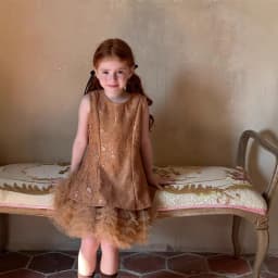 Slip Dress 2025 Spring and Summer New Solid Color Fashion Style Sleeveless Lace Puff Dress Kids Clothes Girls