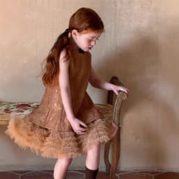 Slip Dress 2025 Spring and Summer New Solid Color Fashion Style Sleeveless Lace Puff Dress Kids Clothes Girls