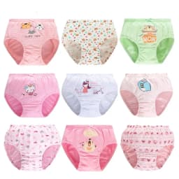 5/10 Pieces Comfy Children's Girls Panties Cotton Soft Pretty Cartoon Rainbow Child Underwear for Girls Kids Briefs Breathable