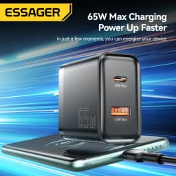 Essager 65W GaN Charger USB PD Type C Fast Charging Phone Adapter QC3.0 For iPhone 16 Pro Max Samsung Galaxy S23 Xiaomi Huawei