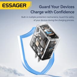 Essager 65W GaN Charger USB PD Type C Fast Charging Phone Adapter QC3.0 For iPhone 16 Pro Max Samsung Galaxy S23 Xiaomi Huawei