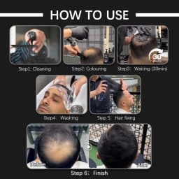 GINZO Hair Concealer for Baldness Dye Hair Corrector Cream for Man Waterproof Fill Up Black Hair Powder Upgraded Home Use 40ml