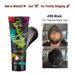 GINZO Hair Concealer for Baldness Dye Hair Corrector Cream for Man Waterproof Fill Up Black Hair Powder Upgraded Home Use 40ml