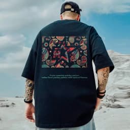 M-8XL Men T-Shirt Oversized Loose Fashion Spiral Painting Print T-Shirt Student Youth Simple Casual Tops Summer Lovers'clothes