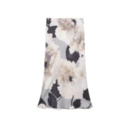 Vintage Women Fashion Skirts Suits Lapel Long Sleeve Print Shirt Top+High Waist 2025 Spring Texture Woman Midi Skirt Set