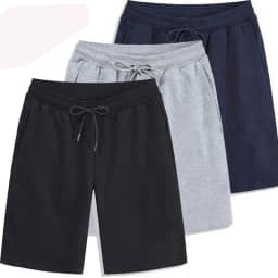 2025 Summer Men's Set of 5 - Elastic Drawstring Loose Jogger Shorts for Fitness - Breathable & Casual Solid Color Sports Pants
