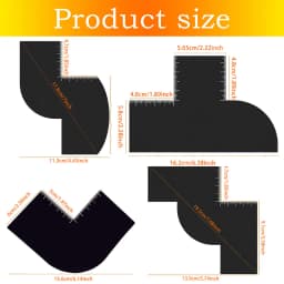 Sturdy Barber Card Hairlines Beard Shaping Tool with Precise Measurement Scales Grooming Accessory for Stylists