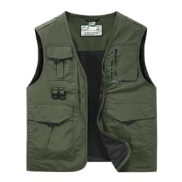 New functional vest for men, loose fit, large size, thin workwear, multi pocket photography, fishing, outdoor vest jacket for me