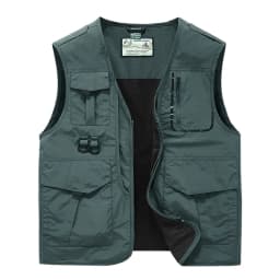New functional vest for men, loose fit, large size, thin workwear, multi pocket photography, fishing, outdoor vest jacket for me