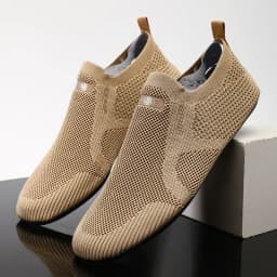 YRZL Air Mesh Loafers Breathable Non Slip Casual Shoes Lightweight Comfortable Grey Black Fashion Driving Office Shoes for Men