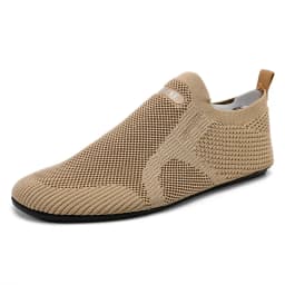 YRZL Air Mesh Loafers Breathable Non Slip Casual Shoes Lightweight Comfortable Grey Black Fashion Driving Office Shoes for Men