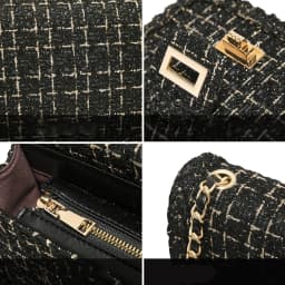 FOXER Fabric Women's Chain Shoulder Bag Summer Small Flap Bag PU Female Fashion Crossbody Bag Purse Gift for Wife,Girlfriend