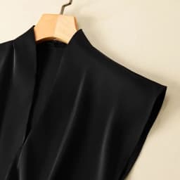 Black Silk Rayon V-Neck Pullover Sleeveless Casual Chic Women's Blouse Shirt Korean Fashion Female Clothing 2025 Summer