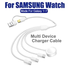4 in 2 USB Charger Cable for Samsung Galaxy Watch 7/6/5 Pro/4/3 Charging Dock,USB Type C Cord for S23/S22/S20 Phone & Micro USB