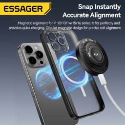Essager 2-in-1 Magnetic Wireless Charger 15W With Holder Portable Fast Charging For iPhone 16 15 14 Pro Max iWatch Huawei Xiaomi