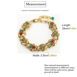 Vintage Jewelry Lucky Toad Bracelets For Women Green Red Agate Antique Gold Color Charm 2025 Accessories Mothers Day Gift New