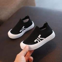 Size 20-31 Children Shoes Spring Autumn Kids Sneakers Soft Breathable Mesh Boys Slip-on Shoes Patchwork Color Girls Shoes