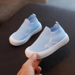 Size 20-31 Children Shoes Spring Autumn Kids Sneakers Soft Breathable Mesh Boys Slip-on Shoes Patchwork Color Girls Shoes