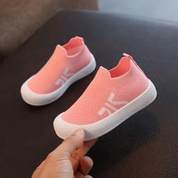 Size 20-31 Children Shoes Spring Autumn Kids Sneakers Soft Breathable Mesh Boys Slip-on Shoes Patchwork Color Girls Shoes