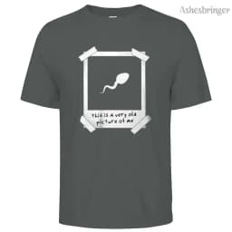 Mens Cotton This Is A Very Old Picture Of Me Graphic Funny T Shirt Street Casual Style Tee for Men and Women