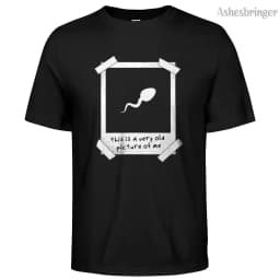 Mens Cotton This Is A Very Old Picture Of Me Graphic Funny T Shirt Street Casual Style Tee for Men and Women