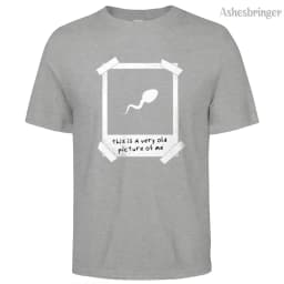 Mens Cotton This Is A Very Old Picture Of Me Graphic Funny T Shirt Street Casual Style Tee for Men and Women