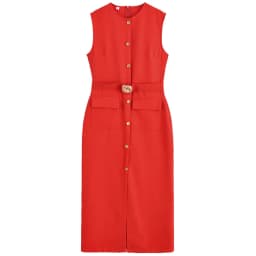 HXAO 2025 Black Dress Women's Dress Summer Elegant Casual Slim Holiday Dress O-Neck Sleeveless Button Up Belt Long Vestidos 066