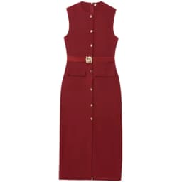 HXAO 2025 Black Dress Women's Dress Summer Elegant Casual Slim Holiday Dress O-Neck Sleeveless Button Up Belt Long Vestidos 066