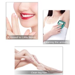 Kemei Women Epilator Electric Hair Removal Facial Body Lady Bikini Legs Arms Armpit Hair Remover Underarms Rechargeable
