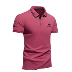summer Men's Short Sleeve Embroidered Polo T-Shirt Lightweight Casual Streetwear Lapel Vintage Business tshirts