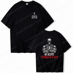 Skeleton Calacas Chidas Gym Print T-Shirts For Men Summer Short Sleeve Crew Neck Streetwear Oversized Tees Tops Men's Clothing