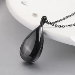New Stainless Steel Water Droplet Urn Pendant Necklace for Women Minimalist 4 Colors Jewelry Male Female Necklaces Chokers Gifts