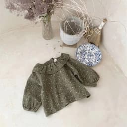 WT22425 Children Clothing Spring&Autumn Flower Soft Shirt for Newborn Baby Elegant Doll Collar Long Sleeved Top for Toddler Girl