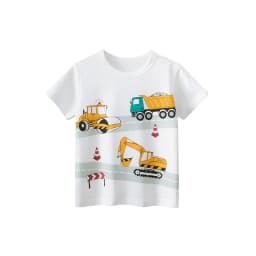 Jumping Meters Baby Summer T Shirts Cartoon Cars Hot Selling Short Sleeve Cartoon Toddler Tees Tops Boys Girls Clothing